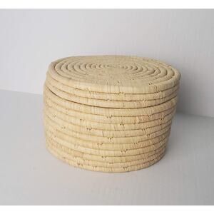 Handwoven African Basket With Lid